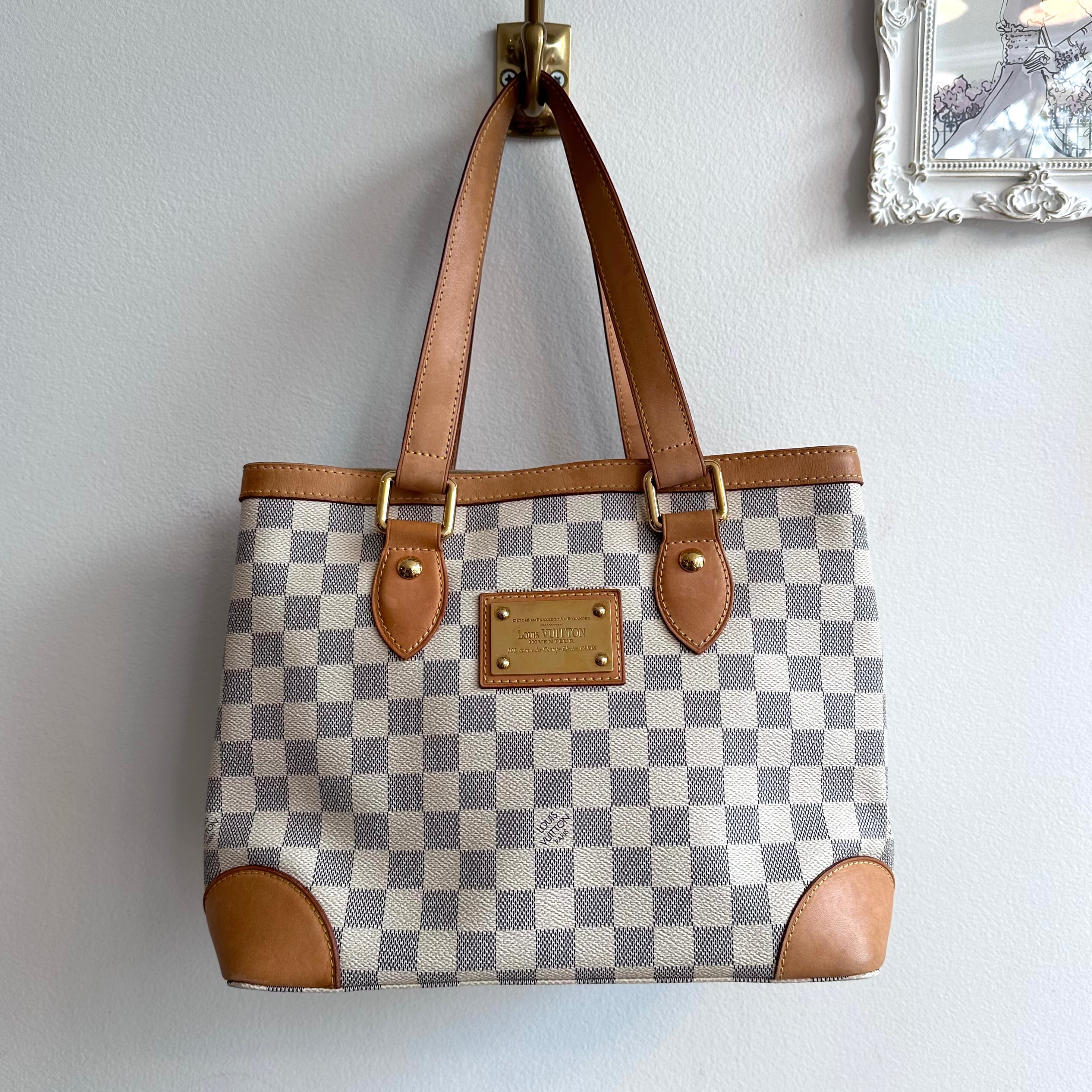 Pre-Ownedd LOUIS VUITTON Damier Azur Hampstead PM