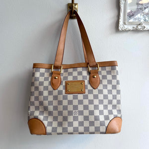 Pre-Ownedd LOUIS VUITTON Damier Azur Hampstead PM