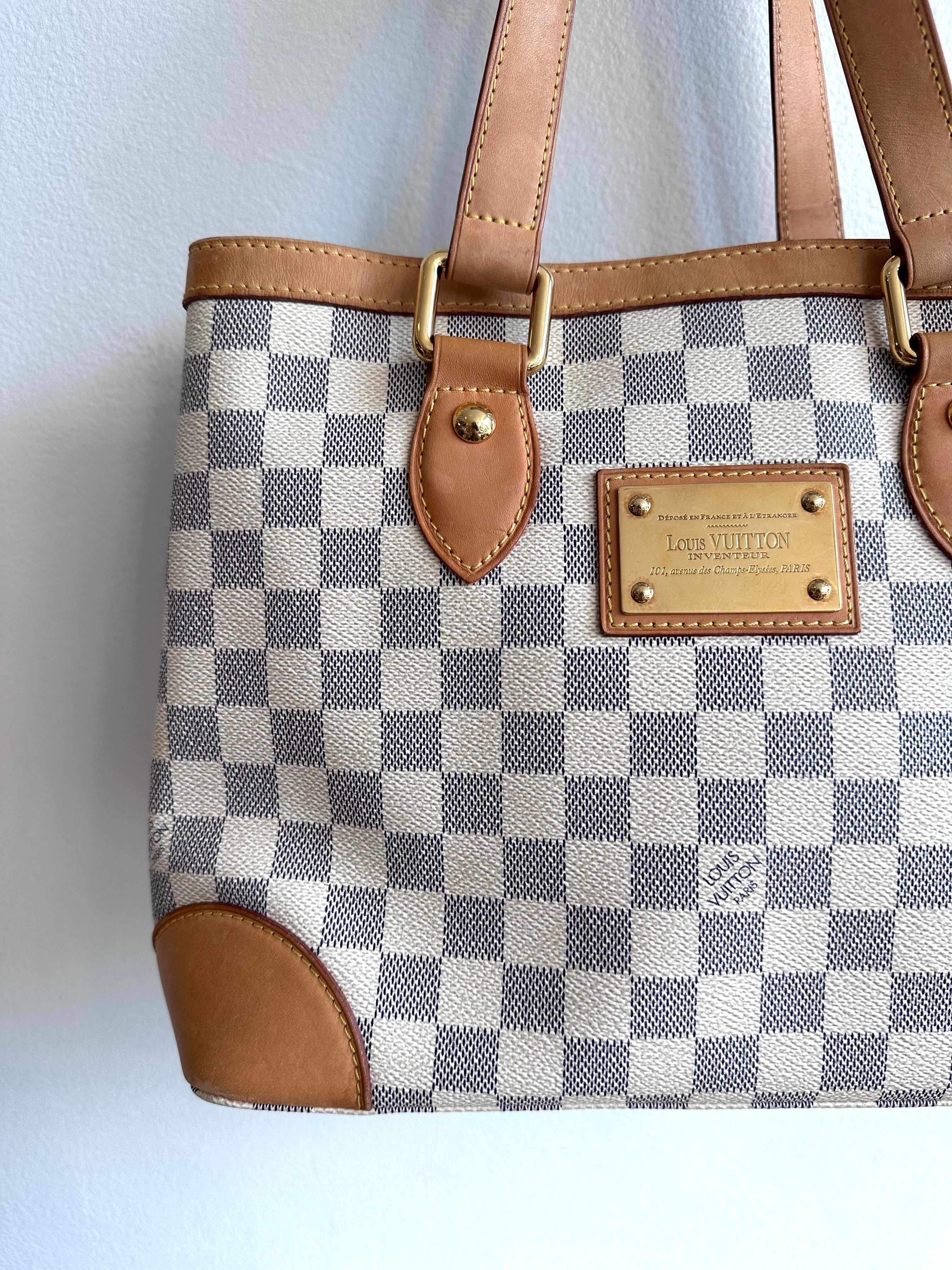 Pre-Ownedd LOUIS VUITTON Damier Azur Hampstead PM
