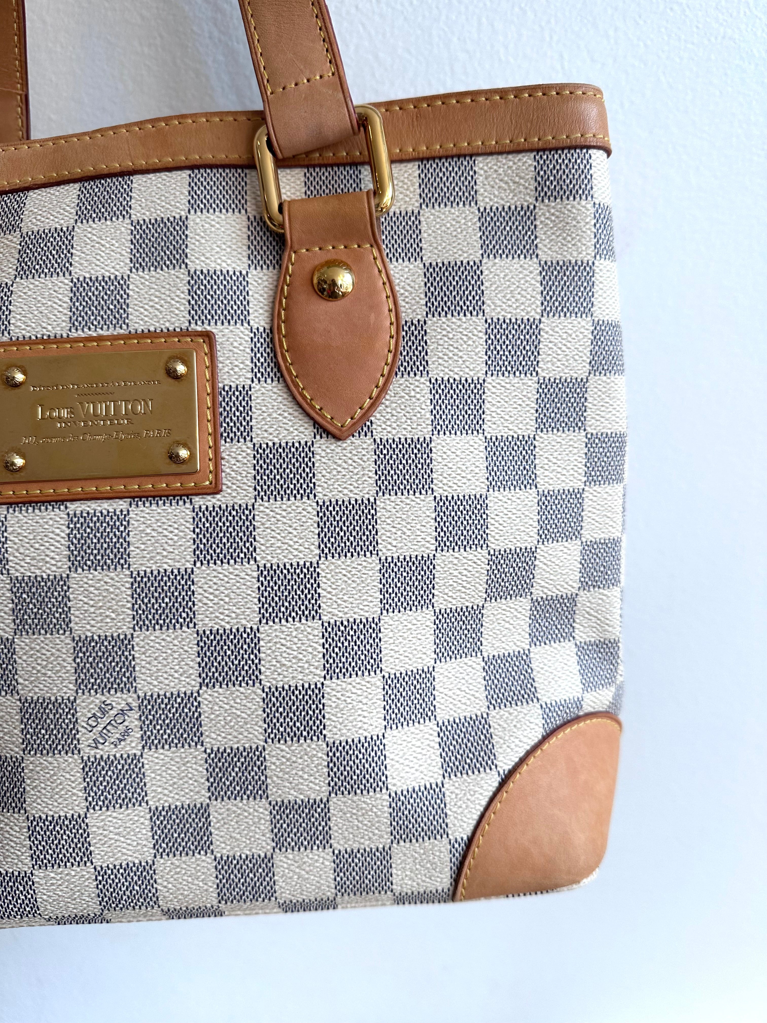 Pre-Ownedd LOUIS VUITTON Damier Azur Hampstead PM