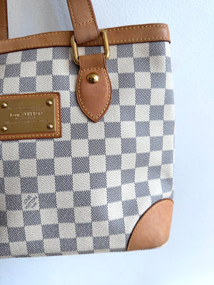 Pre-Ownedd LOUIS VUITTON Damier Azur Hampstead PM