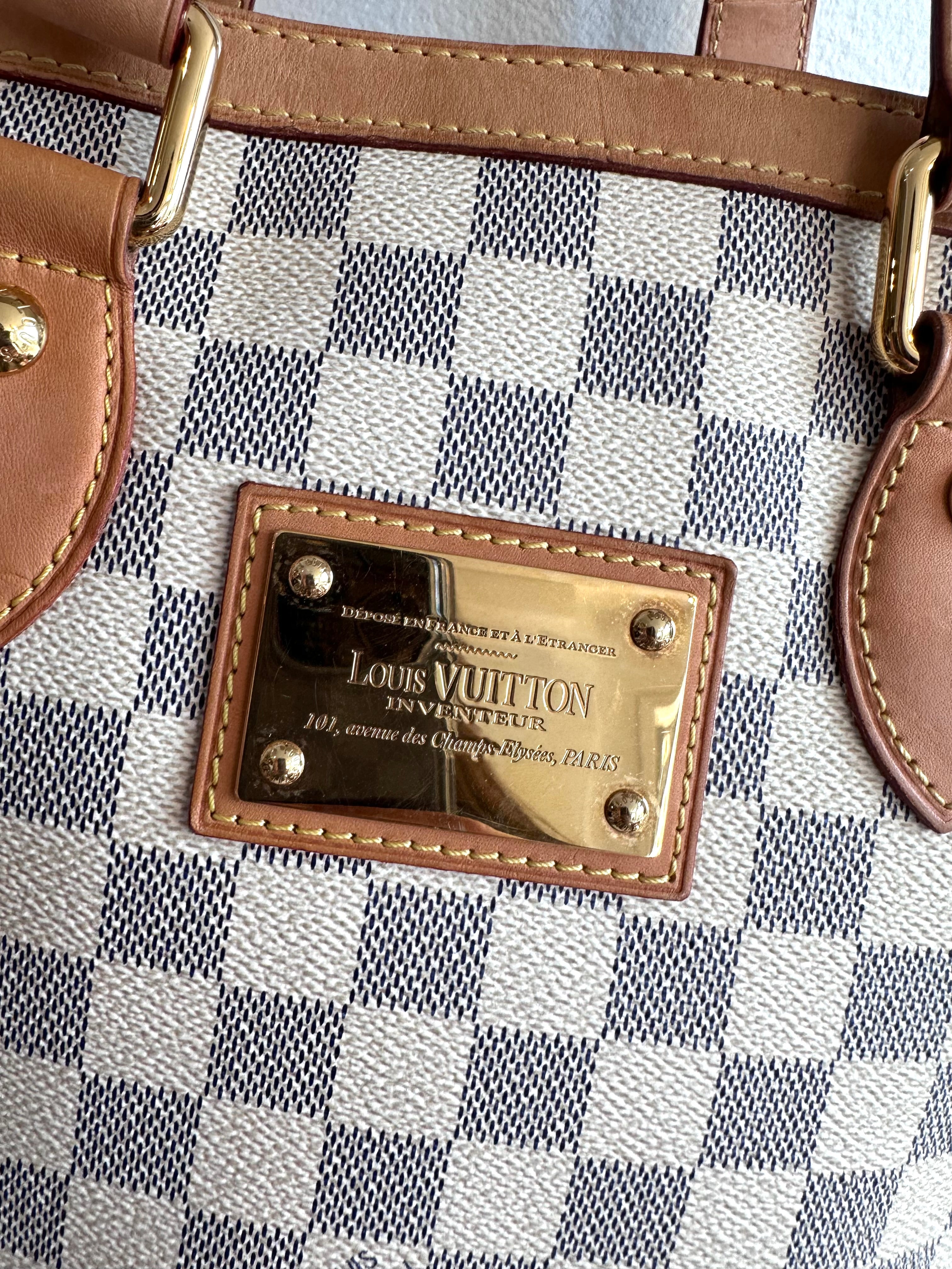 Pre-Ownedd LOUIS VUITTON Damier Azur Hampstead PM