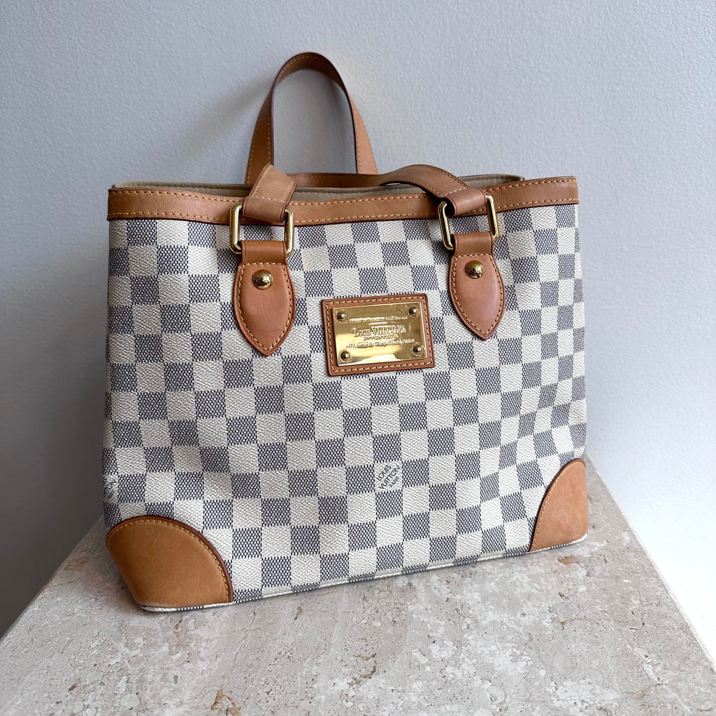 Pre-Ownedd LOUIS VUITTON Damier Azur Hampstead PM