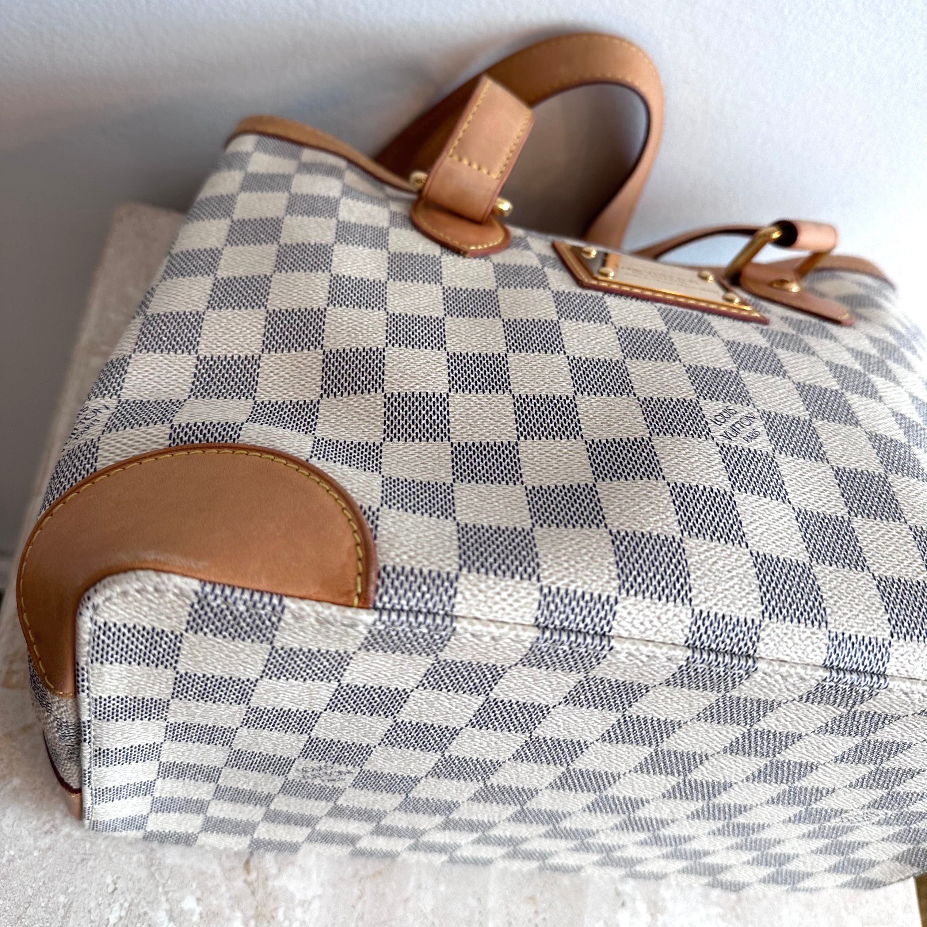 Pre-Ownedd LOUIS VUITTON Damier Azur Hampstead PM