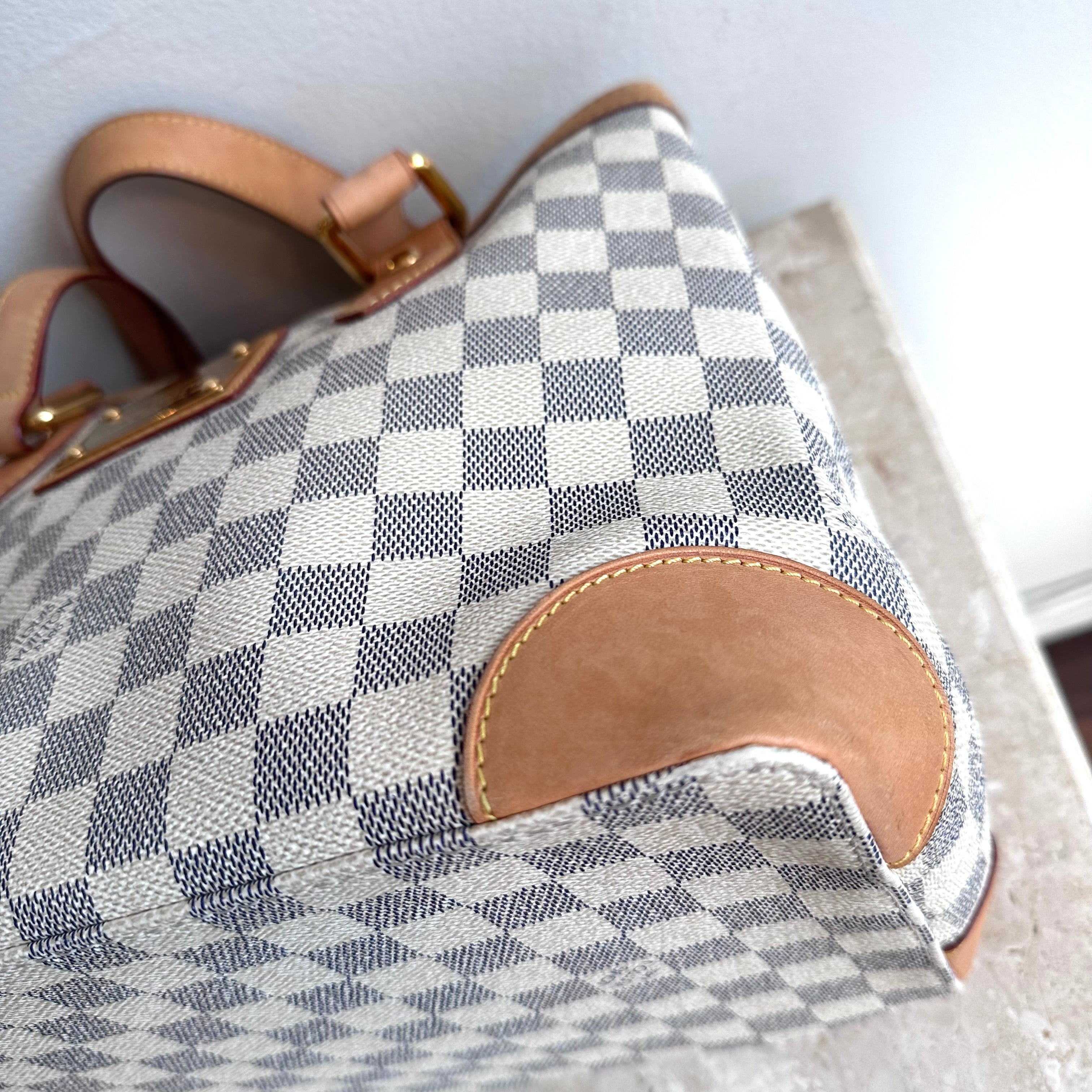 Pre-Ownedd LOUIS VUITTON Damier Azur Hampstead PM