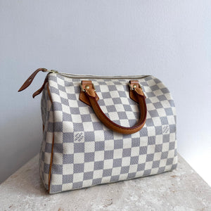 Pre-Owned LOUIS VUITTON Damier Azur Speedy 25