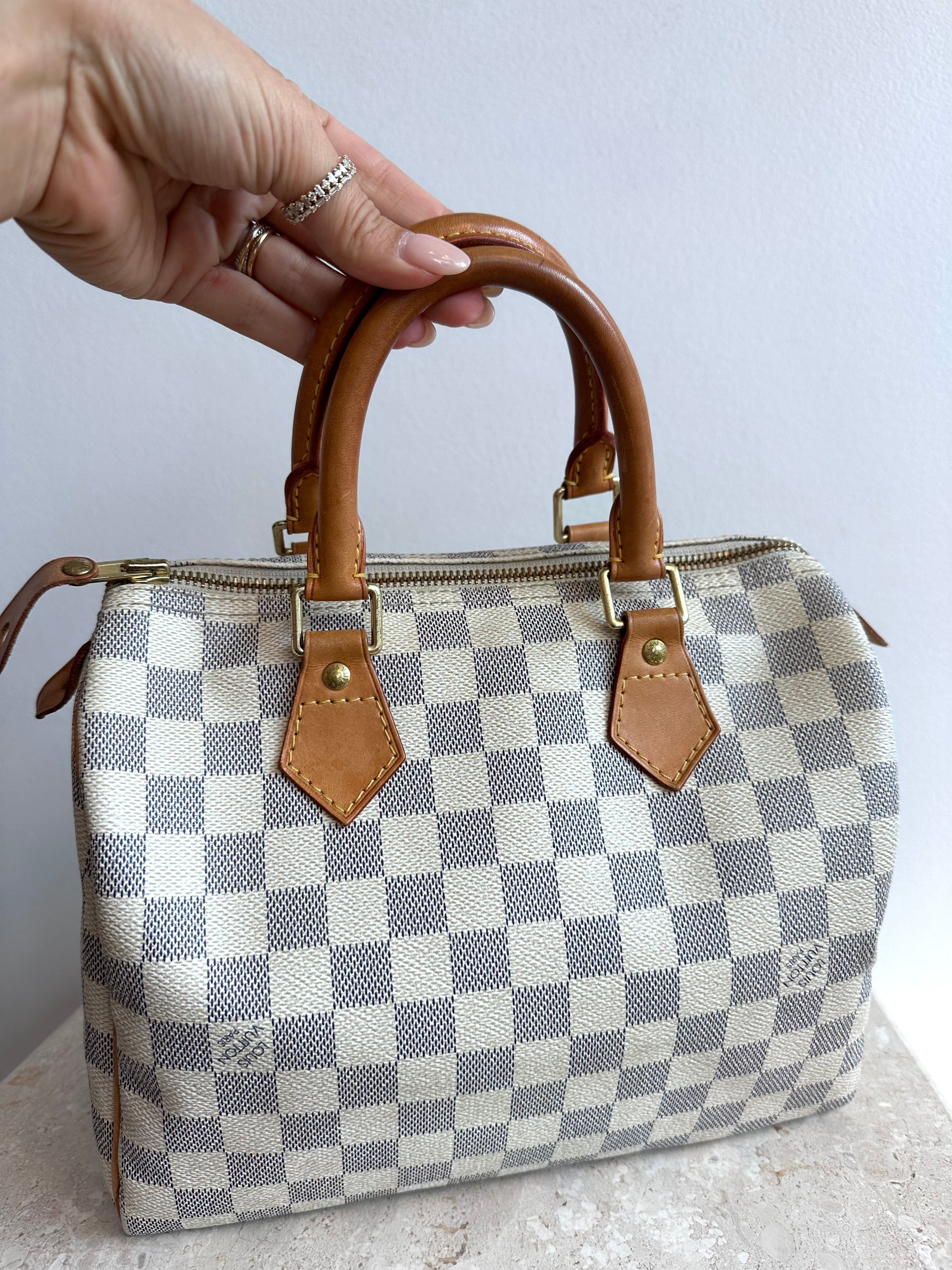 Pre-Owned LOUIS VUITTON Damier Azur Speedy 25