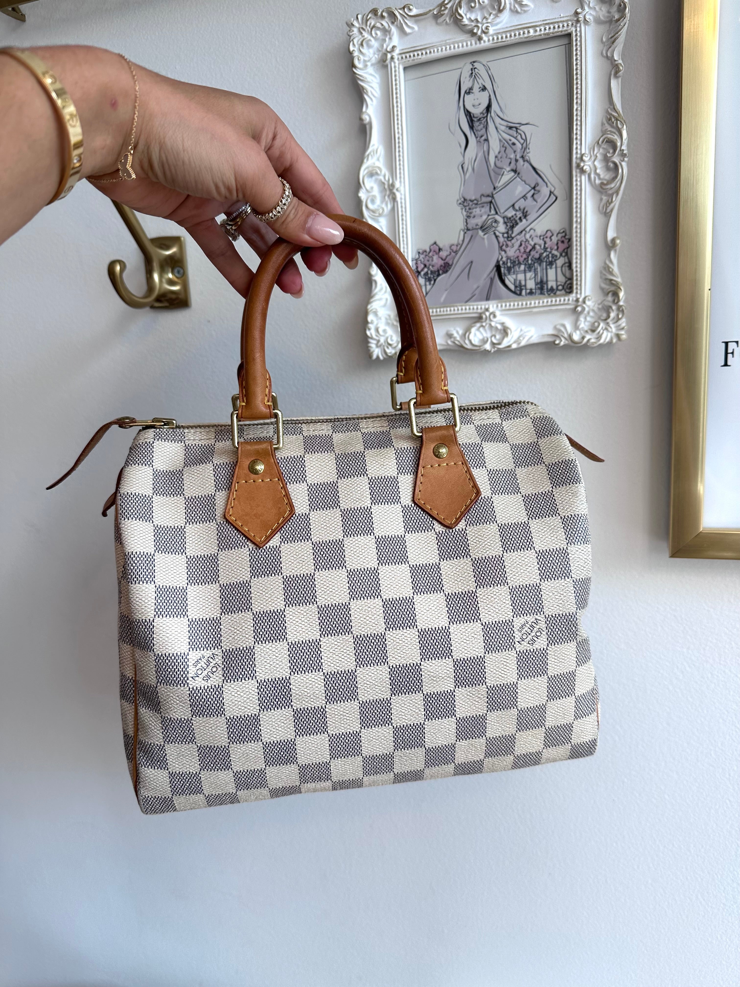 Pre-Owned LOUIS VUITTON Damier Azur Speedy 25