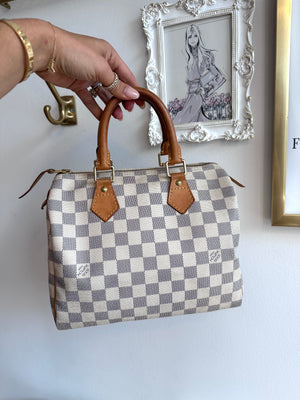 Pre-Owned LOUIS VUITTON Damier Azur Speedy 25