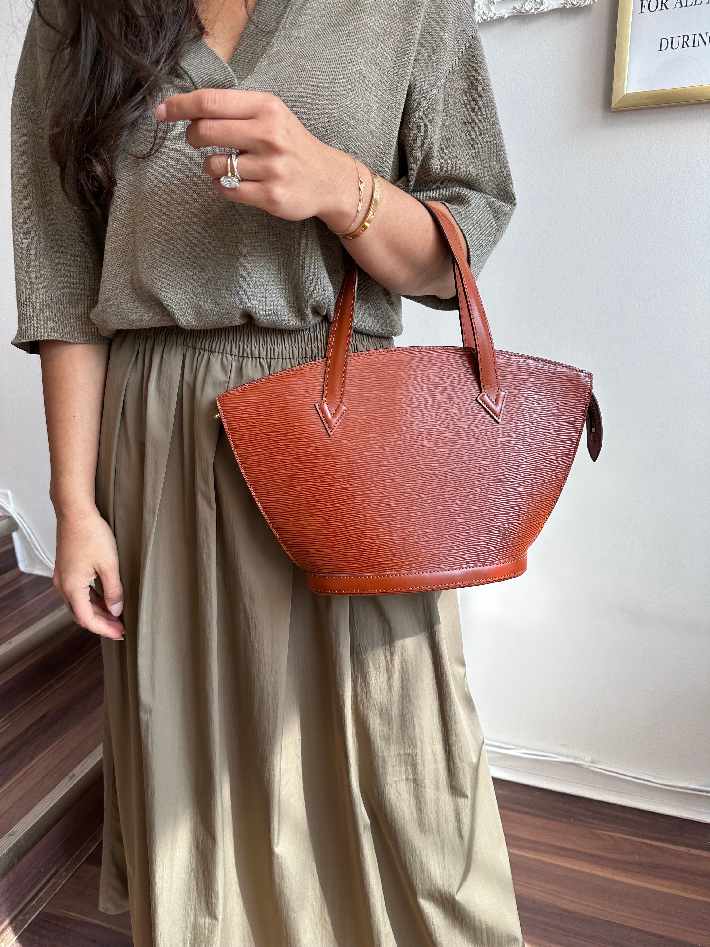 Pre-Owned LOUIS VUITTON Fawn Epi Leather St. Jacques PM Bag