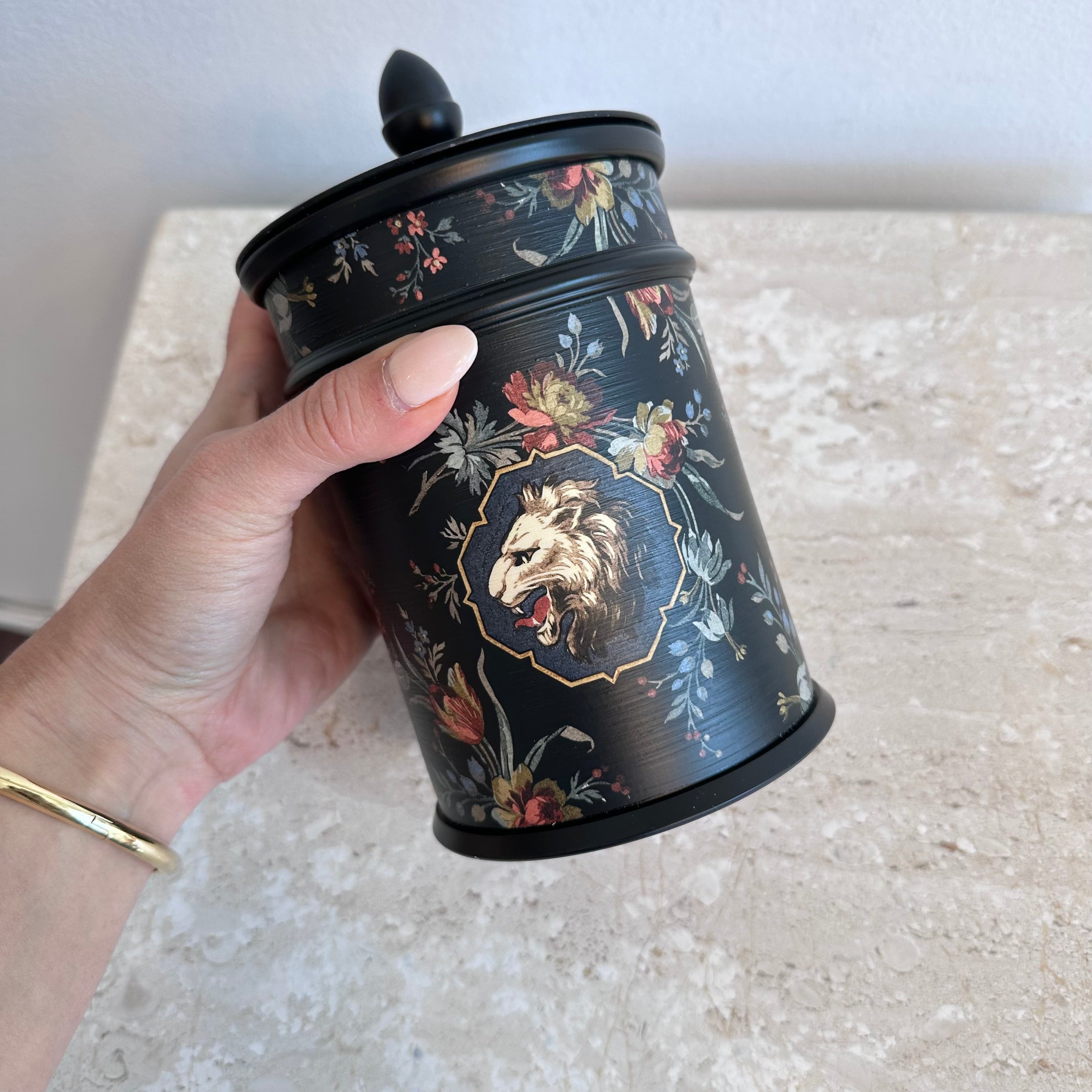 Pre-Owned GUCCI Esotericum Grotesque Garden Print Mini Basket