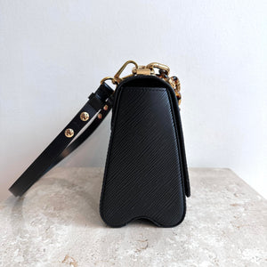 Pre-Owned LOUIS VUITTON Black Epi Tortoiseshell Twist MM Bag