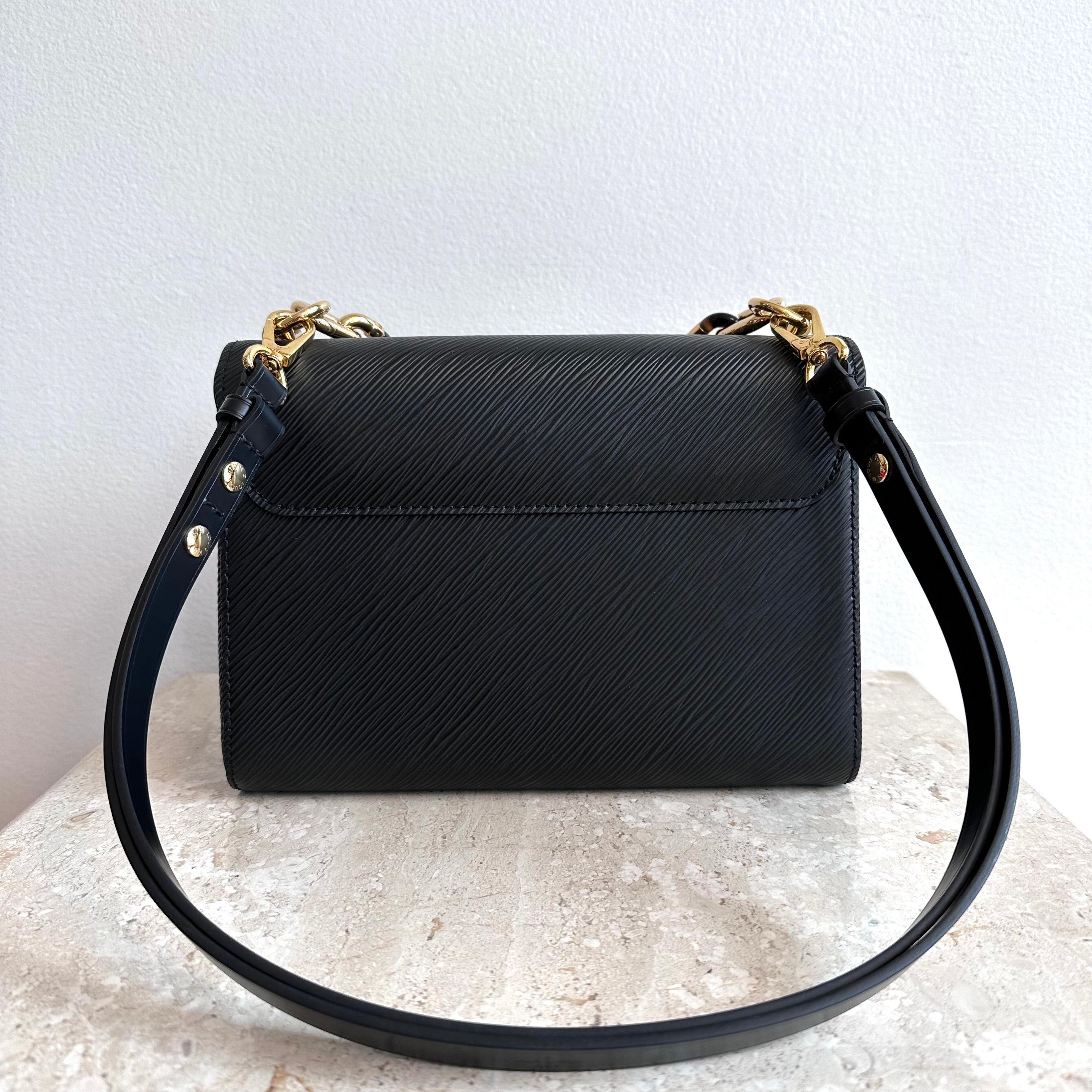 Pre-Owned LOUIS VUITTON Black Epi Tortoiseshell Twist MM Bag
