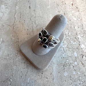 Pre-Owned DAVID YURMAN Hematite And Diamond Onyx Confetti Ring