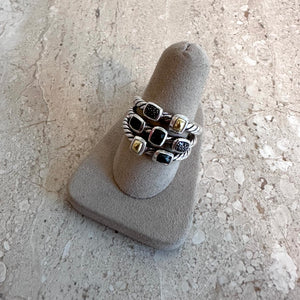 Pre-Owned DAVID YURMAN Hematite And Diamond Onyx Confetti Ring