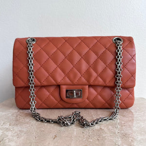 Pre-Owned CHANEL Apricot Quilted Sheepskin 2.55 Reissue Mini Flap