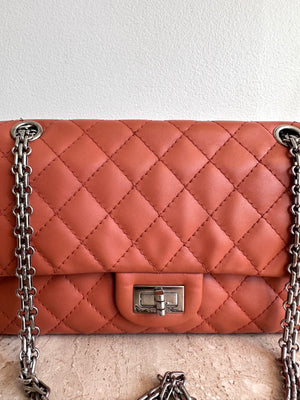 Pre-Owned CHANEL Apricot Quilted Sheepskin 2.55 Reissue Mini Flap