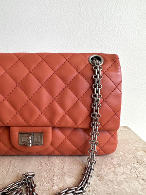 Pre-Owned CHANEL Apricot Quilted Sheepskin 2.55 Reissue Mini Flap
