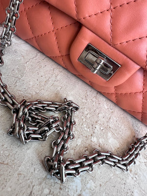 Pre-Owned CHANEL Apricot Quilted Sheepskin 2.55 Reissue Mini Flap