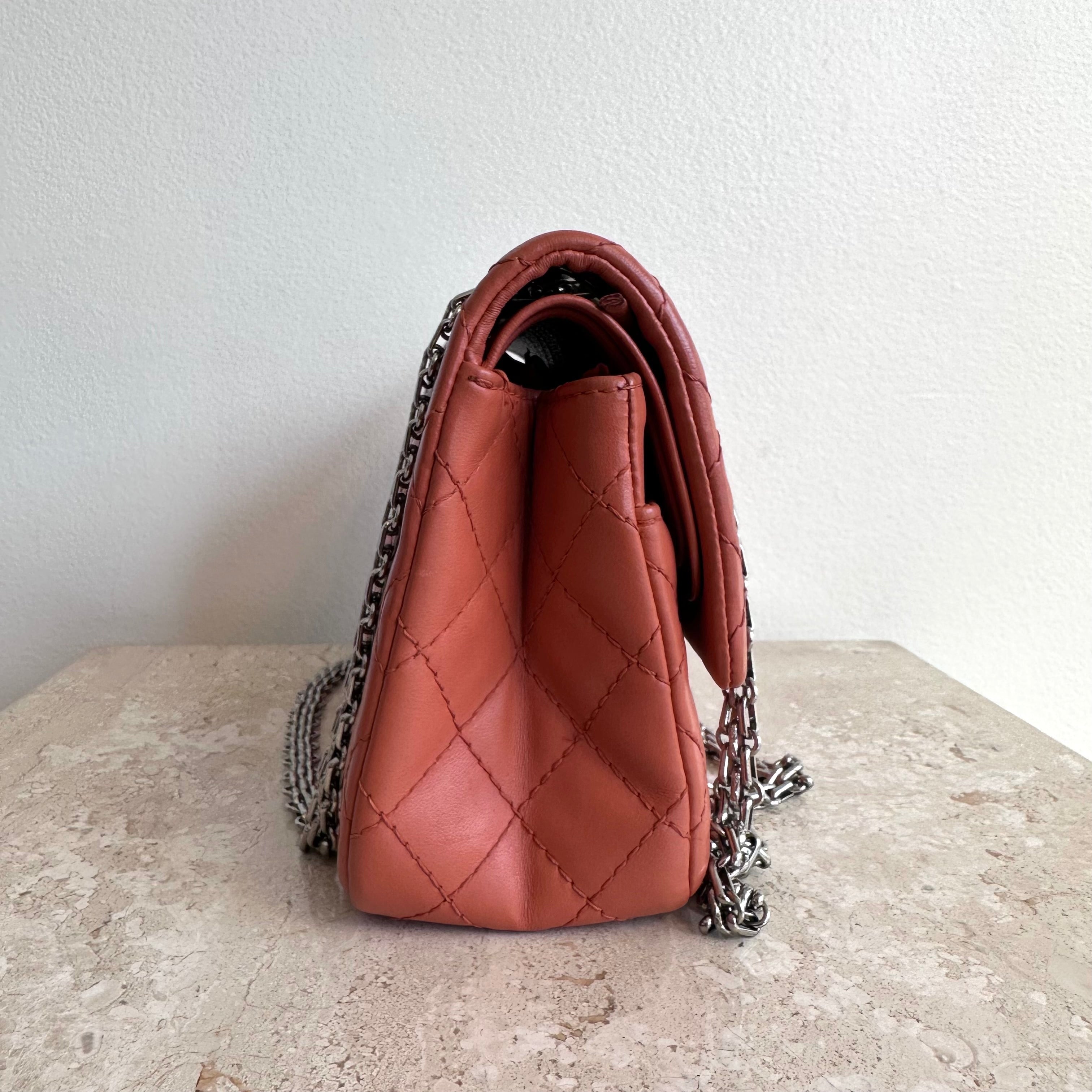 Pre-Owned CHANEL Apricot Quilted Sheepskin 2.55 Reissue Mini Flap