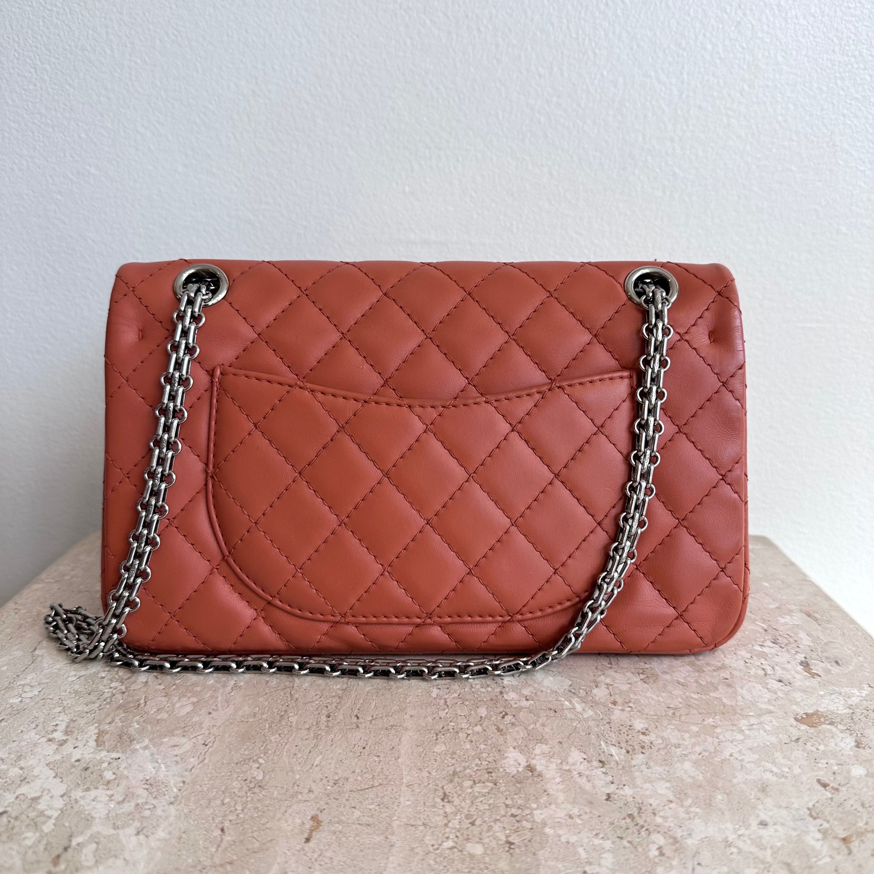 Pre-Owned CHANEL Apricot Quilted Sheepskin 2.55 Reissue Mini Flap