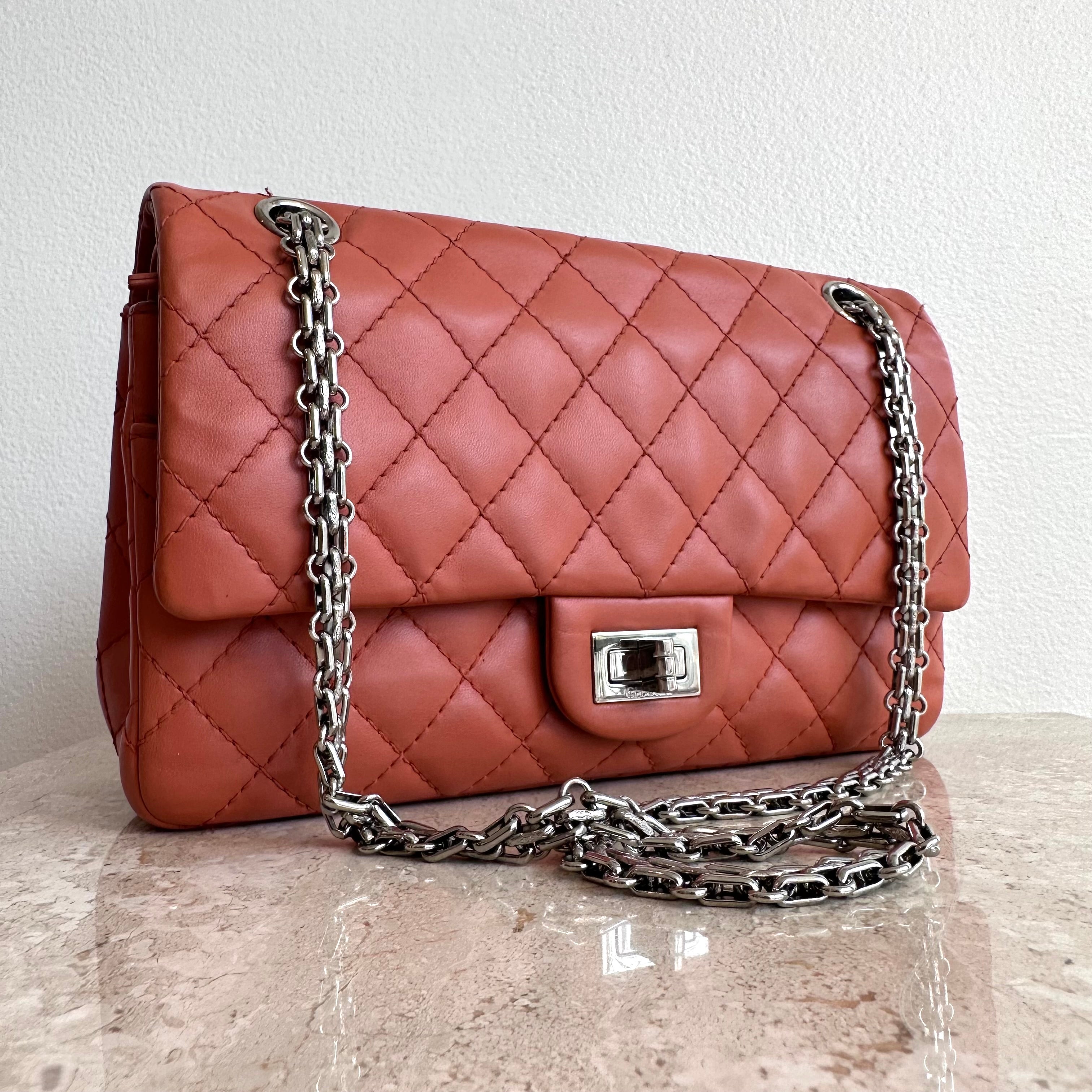 Pre-Owned CHANEL Apricot Quilted Sheepskin 2.55 Reissue Mini Flap