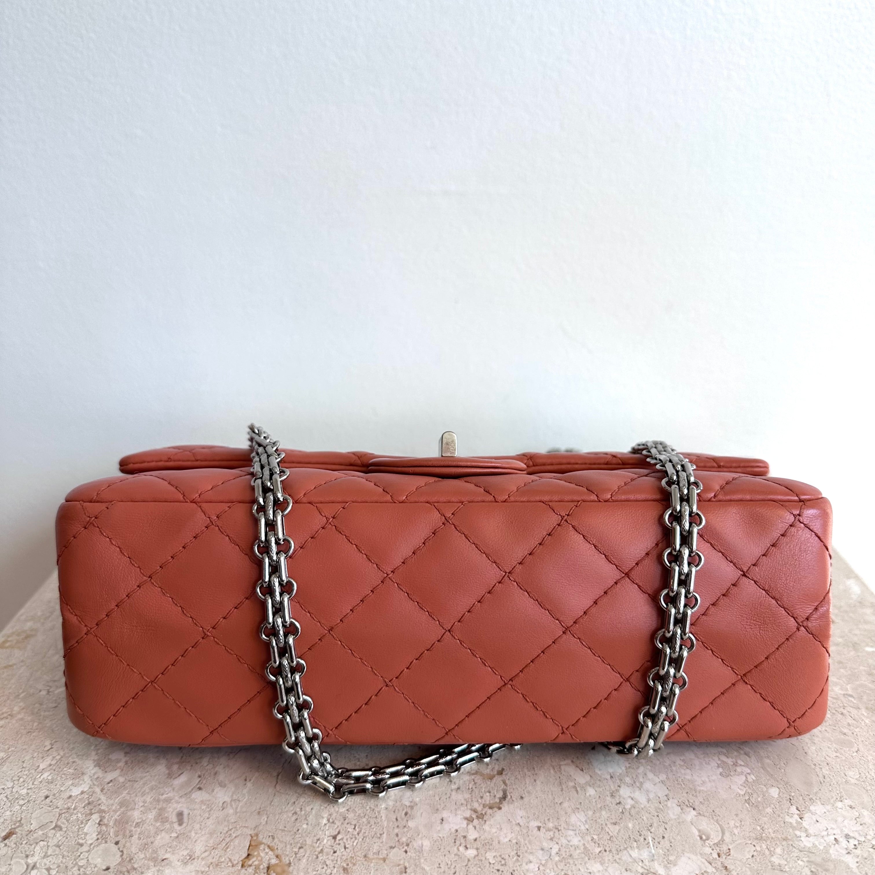 Pre-Owned CHANEL Apricot Quilted Sheepskin 2.55 Reissue Mini Flap
