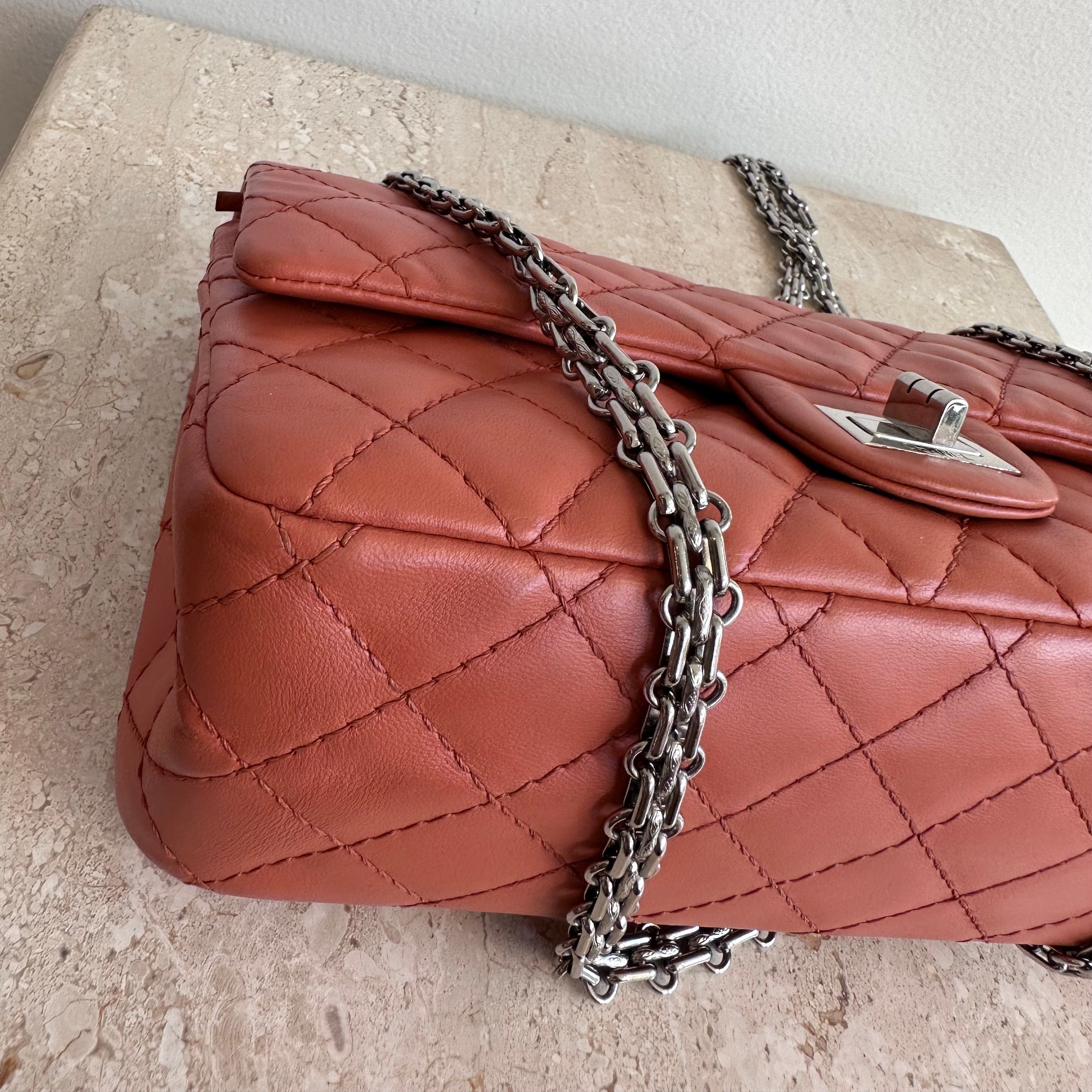 Pre-Owned CHANEL Apricot Quilted Sheepskin 2.55 Reissue Mini Flap