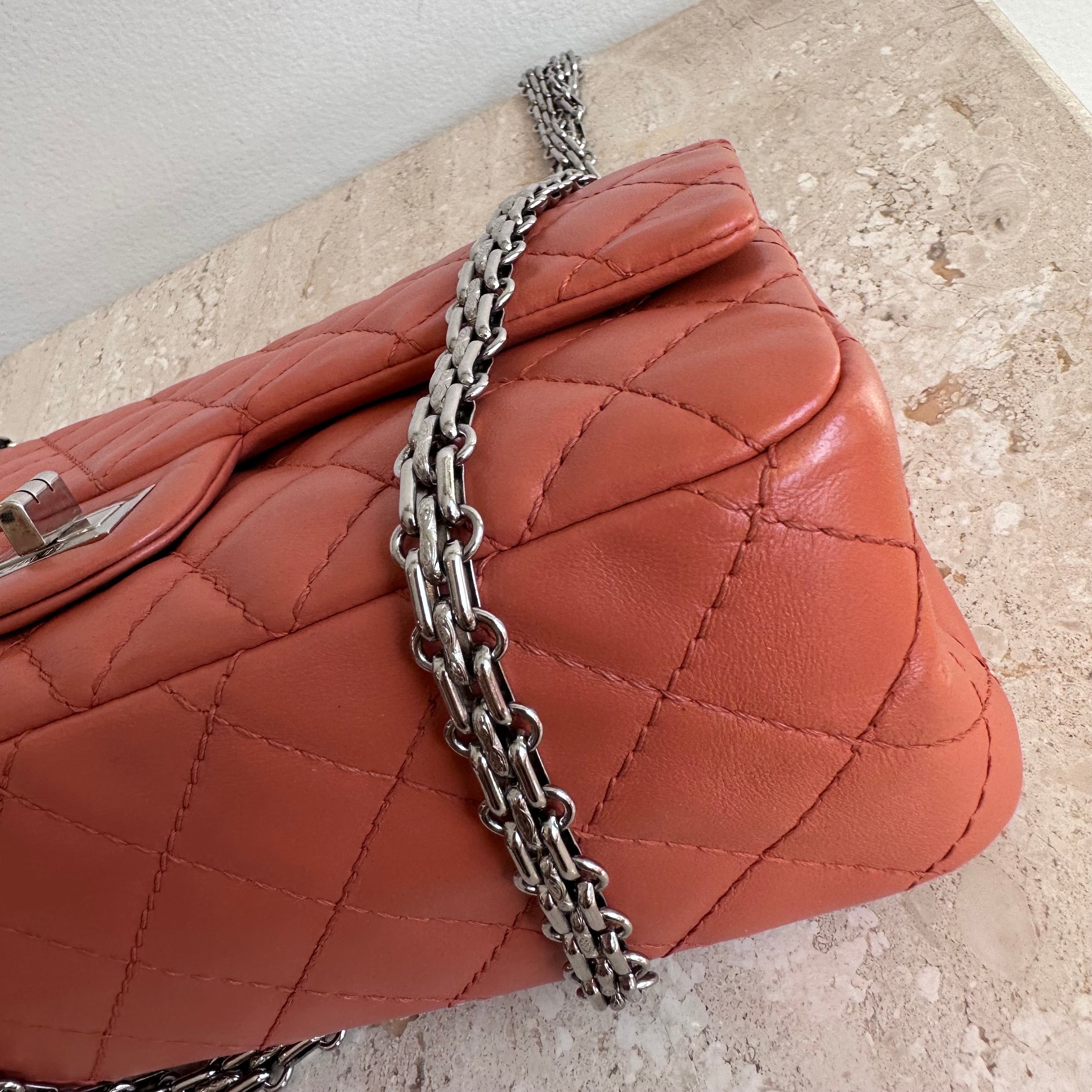 Pre-Owned CHANEL Apricot Quilted Sheepskin 2.55 Reissue Mini Flap