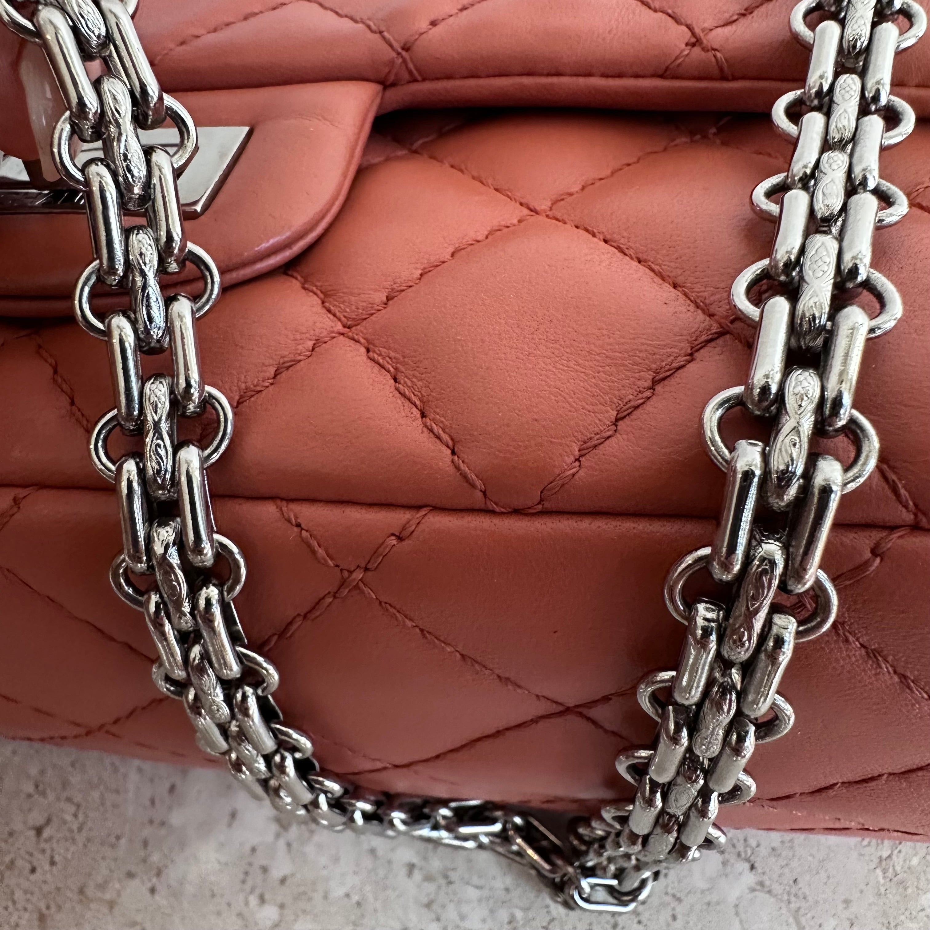 Pre-Owned CHANEL Apricot Quilted Sheepskin 2.55 Reissue Mini Flap
