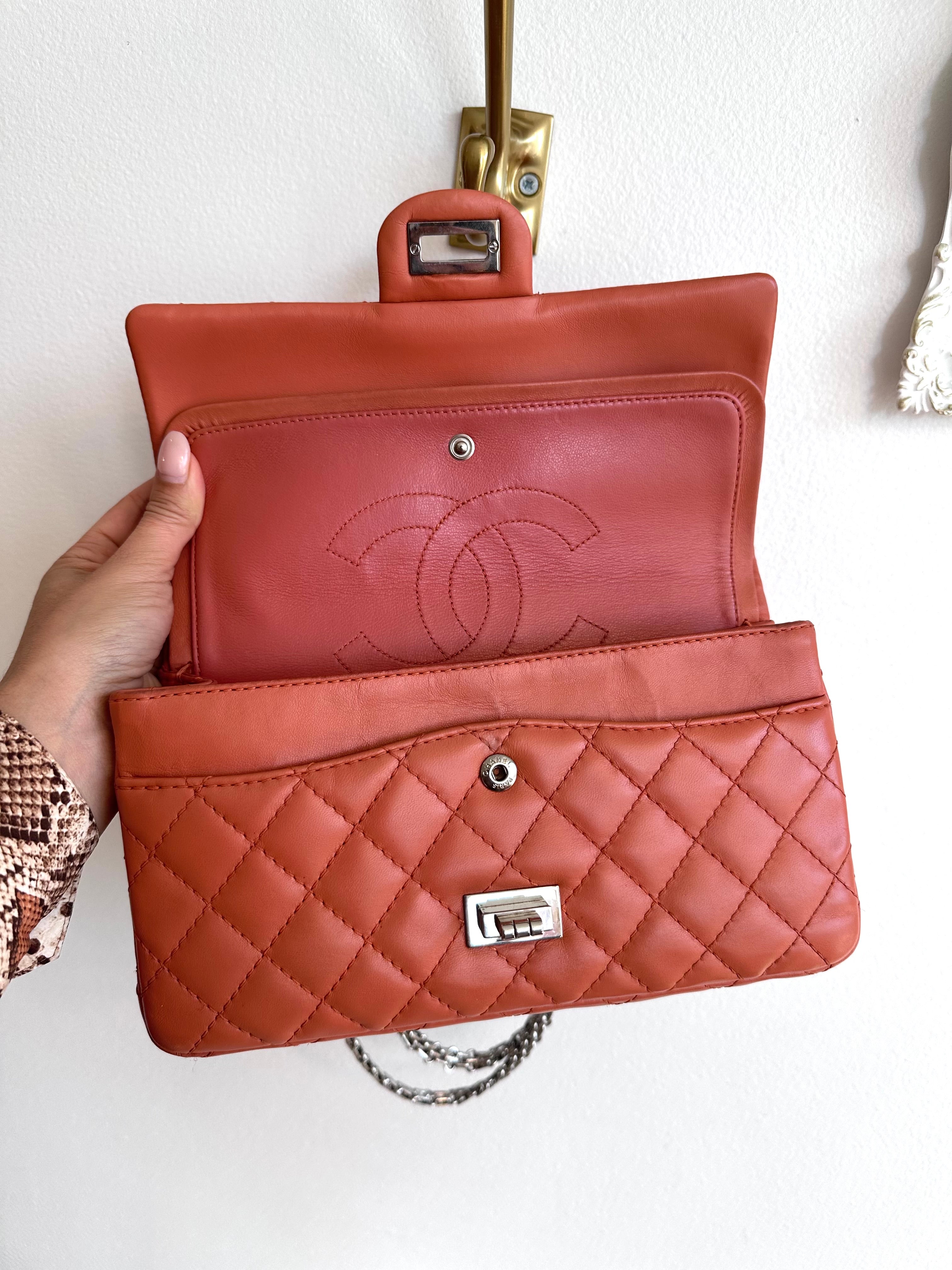 Pre-Owned CHANEL Apricot Quilted Sheepskin 2.55 Reissue Mini Flap