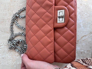 Pre-Owned CHANEL Apricot Quilted Sheepskin 2.55 Reissue Mini Flap