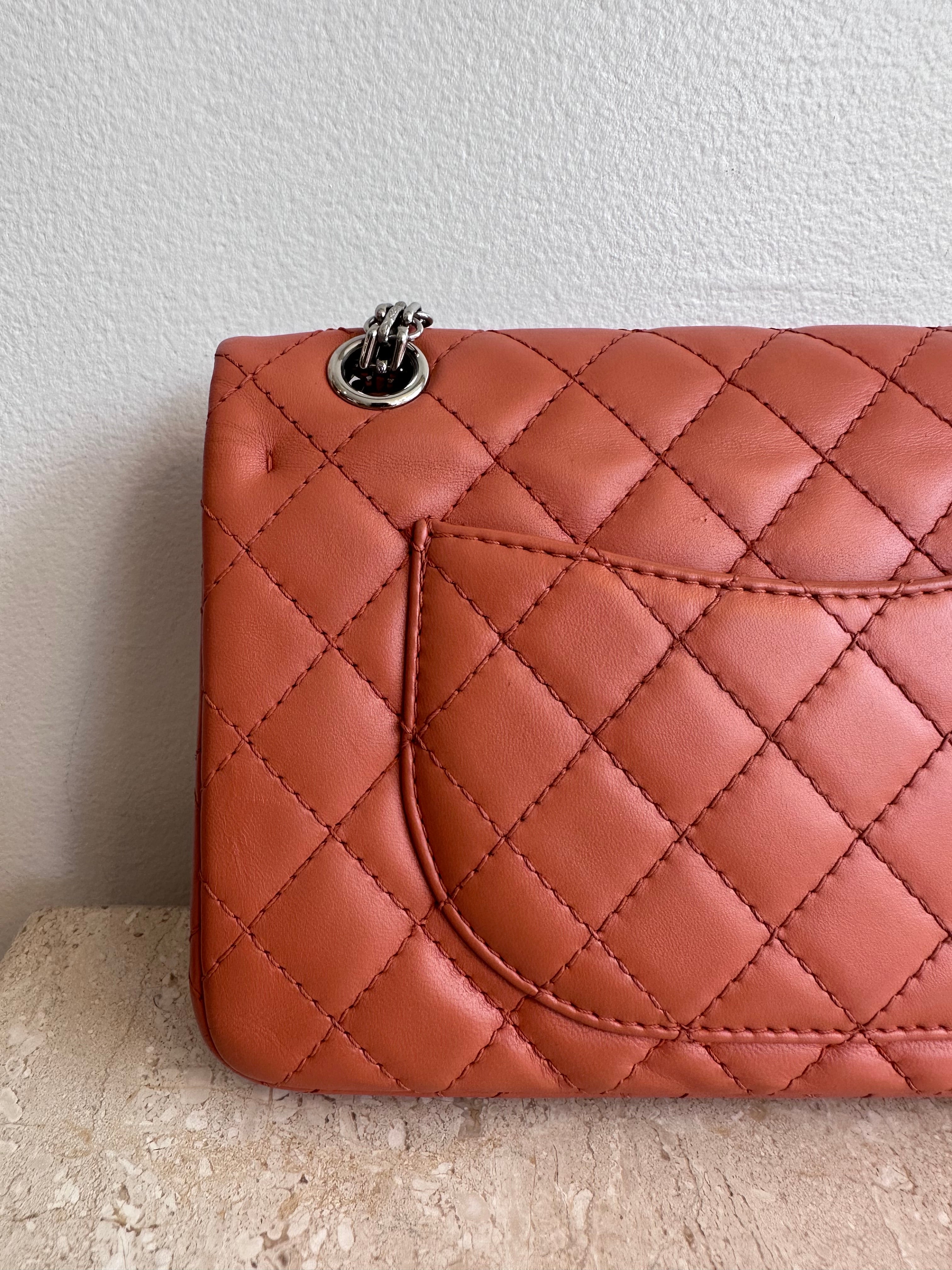 Pre-Owned CHANEL Apricot Quilted Sheepskin 2.55 Reissue Mini Flap