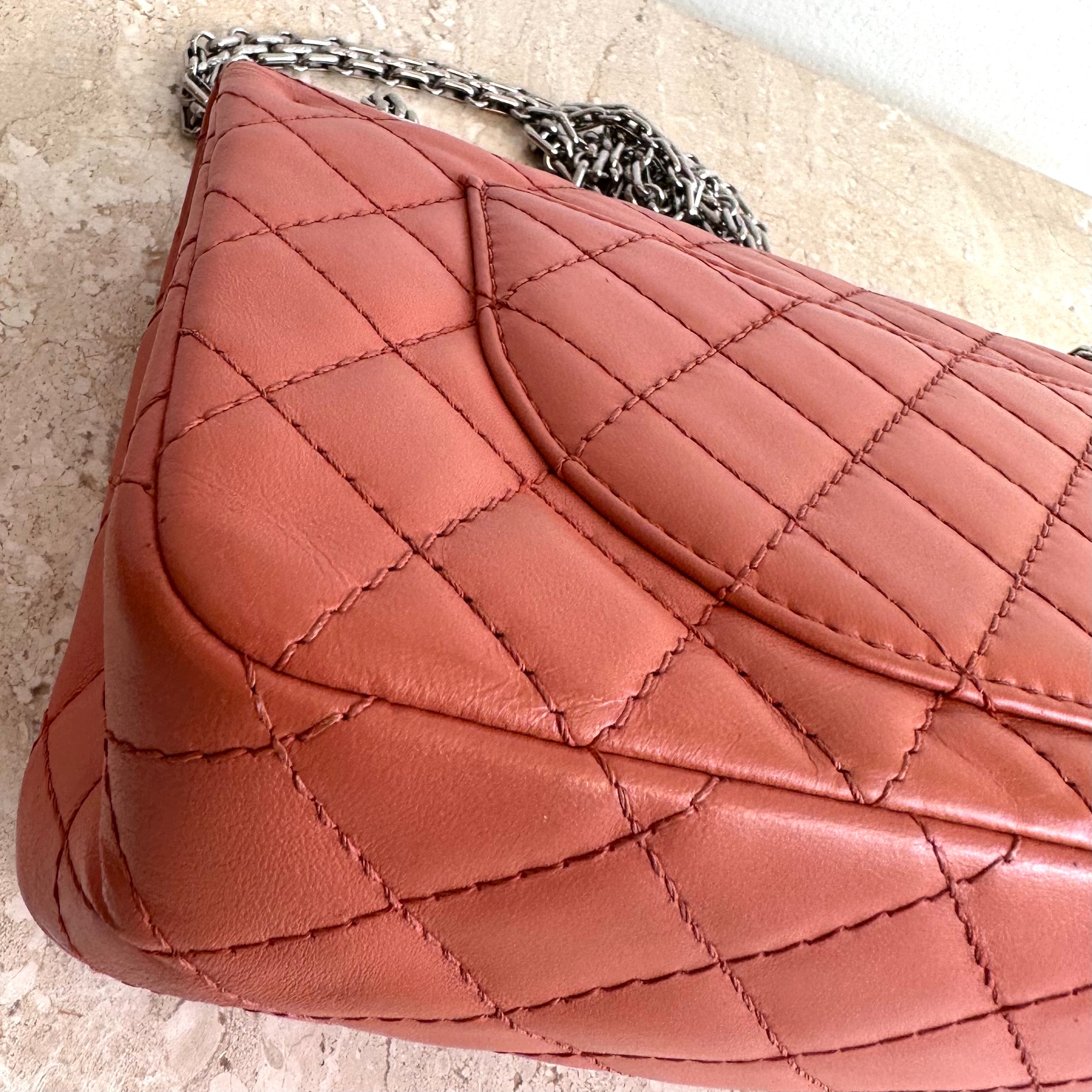 Pre-Owned CHANEL Apricot Quilted Sheepskin 2.55 Reissue Mini Flap