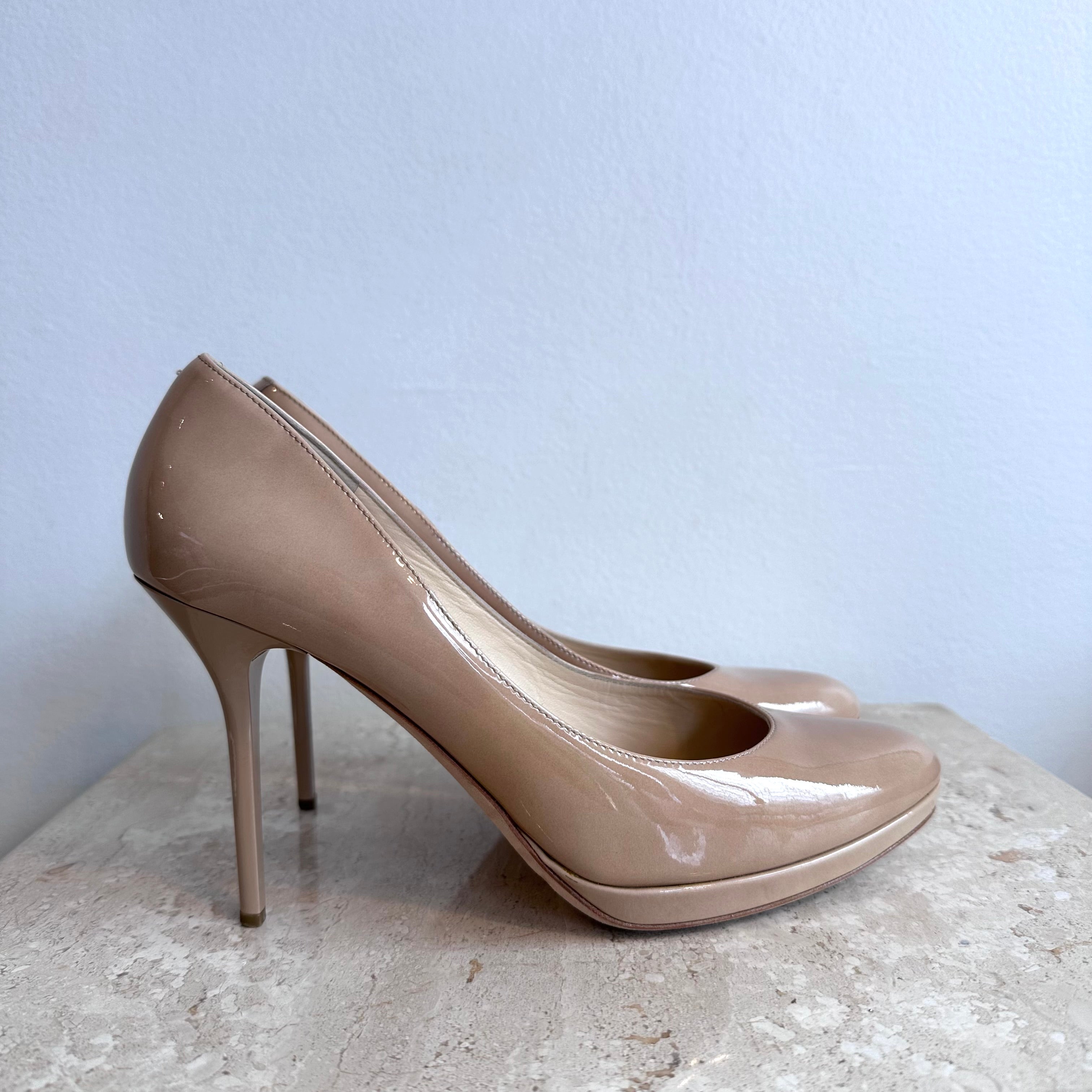 Pre-Owned JIMMY CHOO Cosmic Nude Pumps Size 39