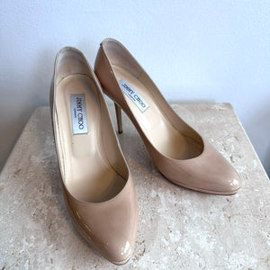 Pre-Owned JIMMY CHOO Cosmic Nude Pumps Size 39