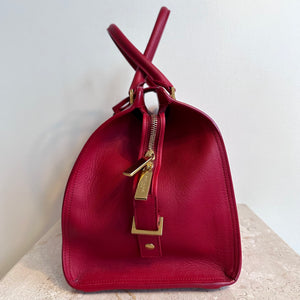 Pre-Owned SAINT LAURENT Red Cabas Chic Medium Tote
