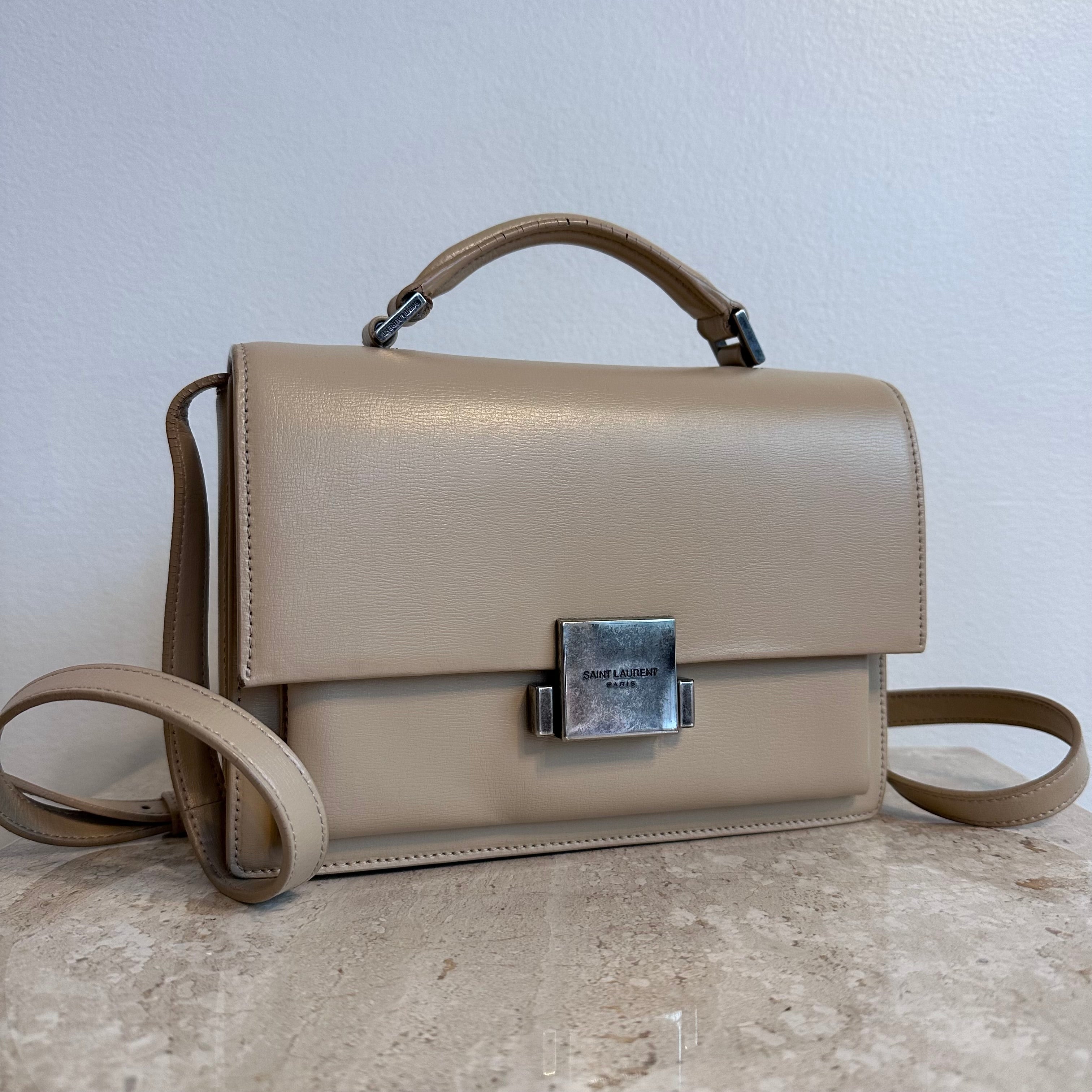 Pre-Owned SAINT LAURENT Beige Leather Bellechasse Bag