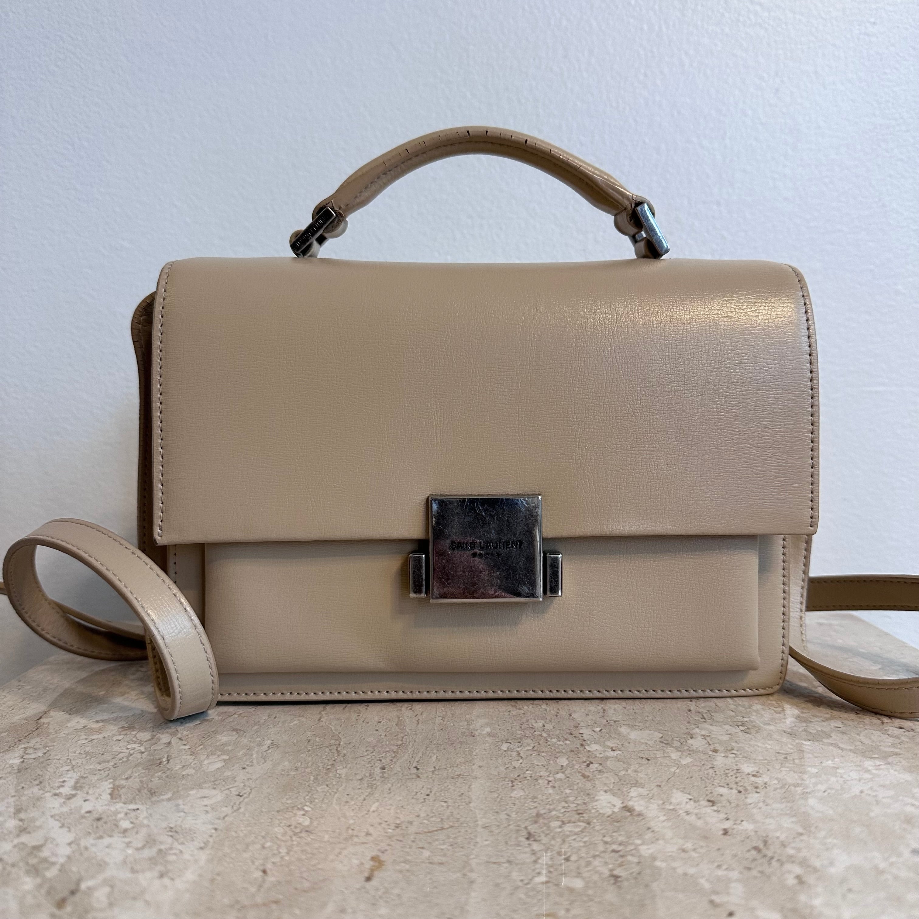 Pre-Owned SAINT LAURENT Beige Leather Bellechasse Bag