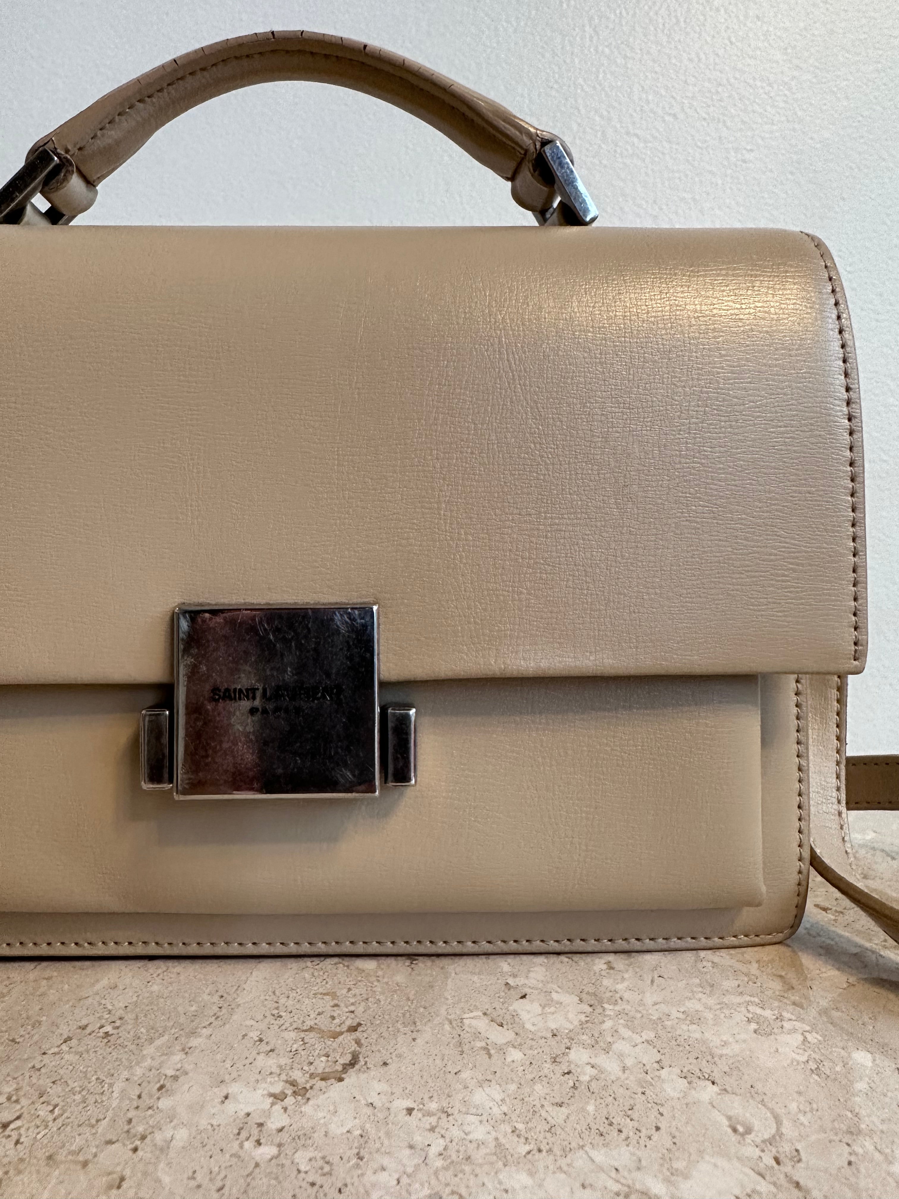 Pre-Owned SAINT LAURENT Beige Leather Bellechasse Bag