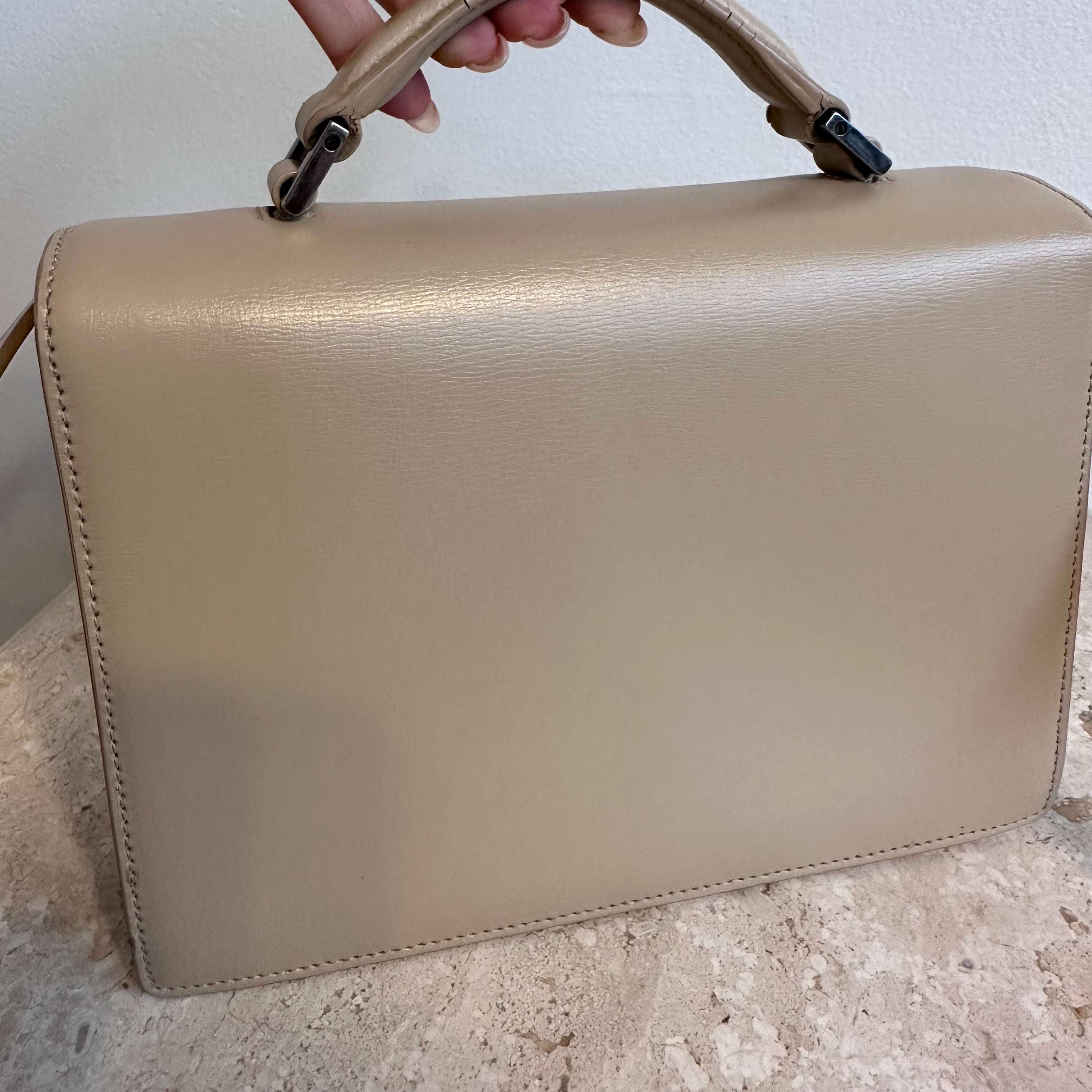 Pre-Owned SAINT LAURENT Beige Leather Bellechasse Bag