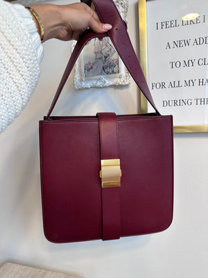 Pre-Owned BOTTEGA VENETA Burgundy Marie Shoulder Bag