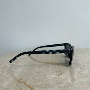 Pre-Owned BURBERRY 8410 3001/87 Blue Plaid Sunglasses