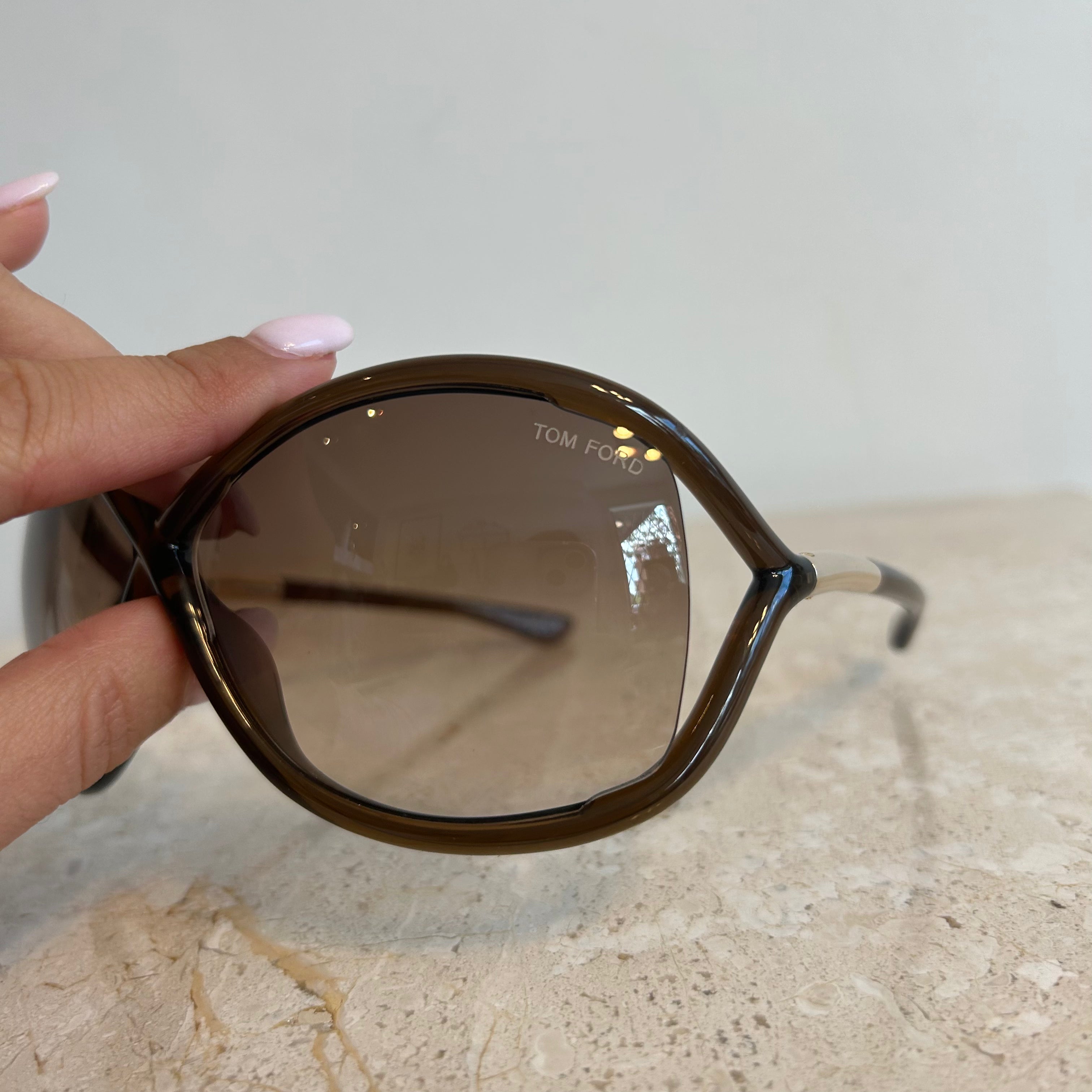 Pre-Owned TOM FORD Whitney Brown TF9 74F Sunglasses #2