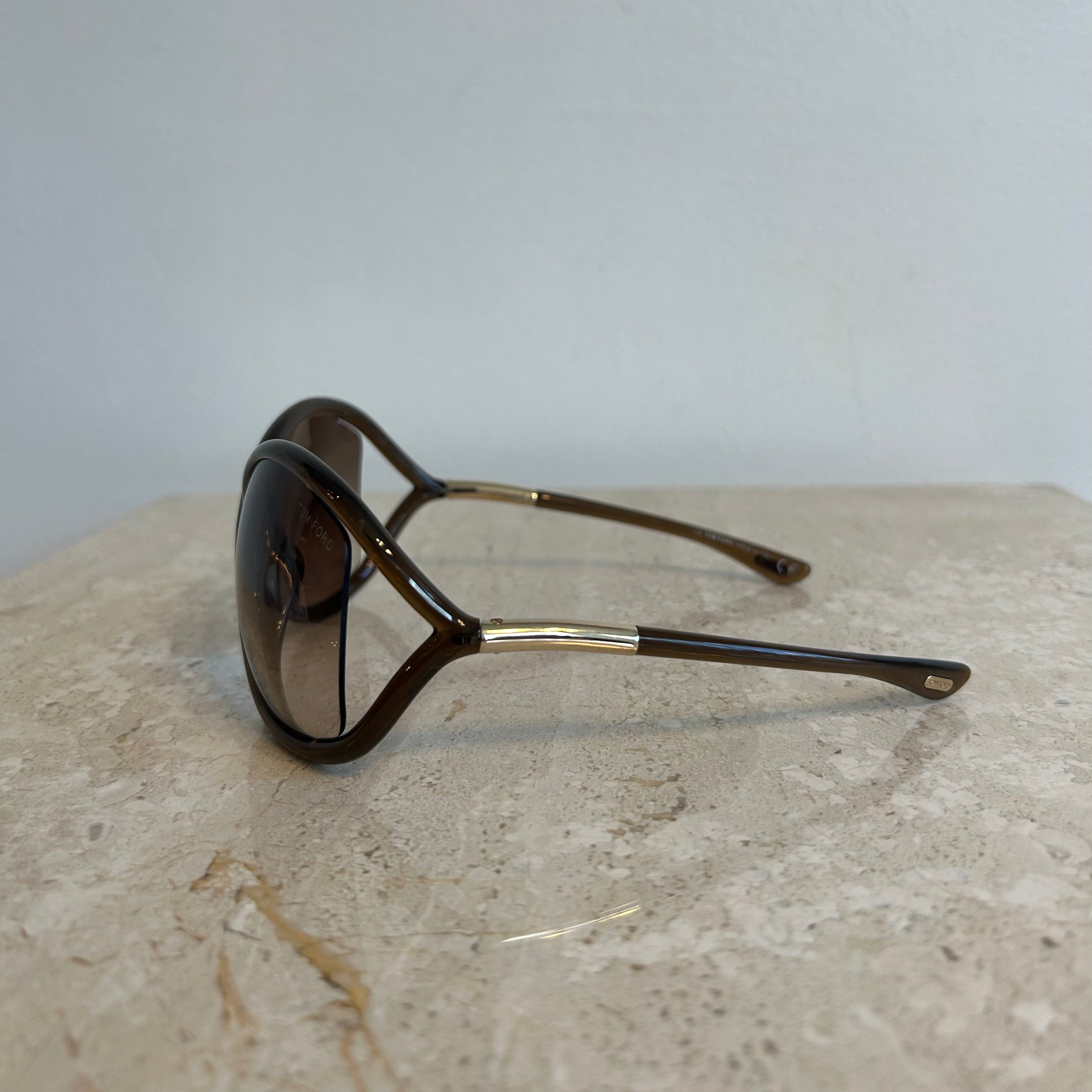 Pre-Owned TOM FORD Whitney Brown TF9 74F Sunglasses #2