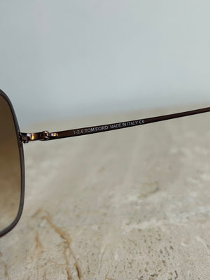 Pre-Owned TOM FORD Colette TF 250 Rose Gold Sunglasses