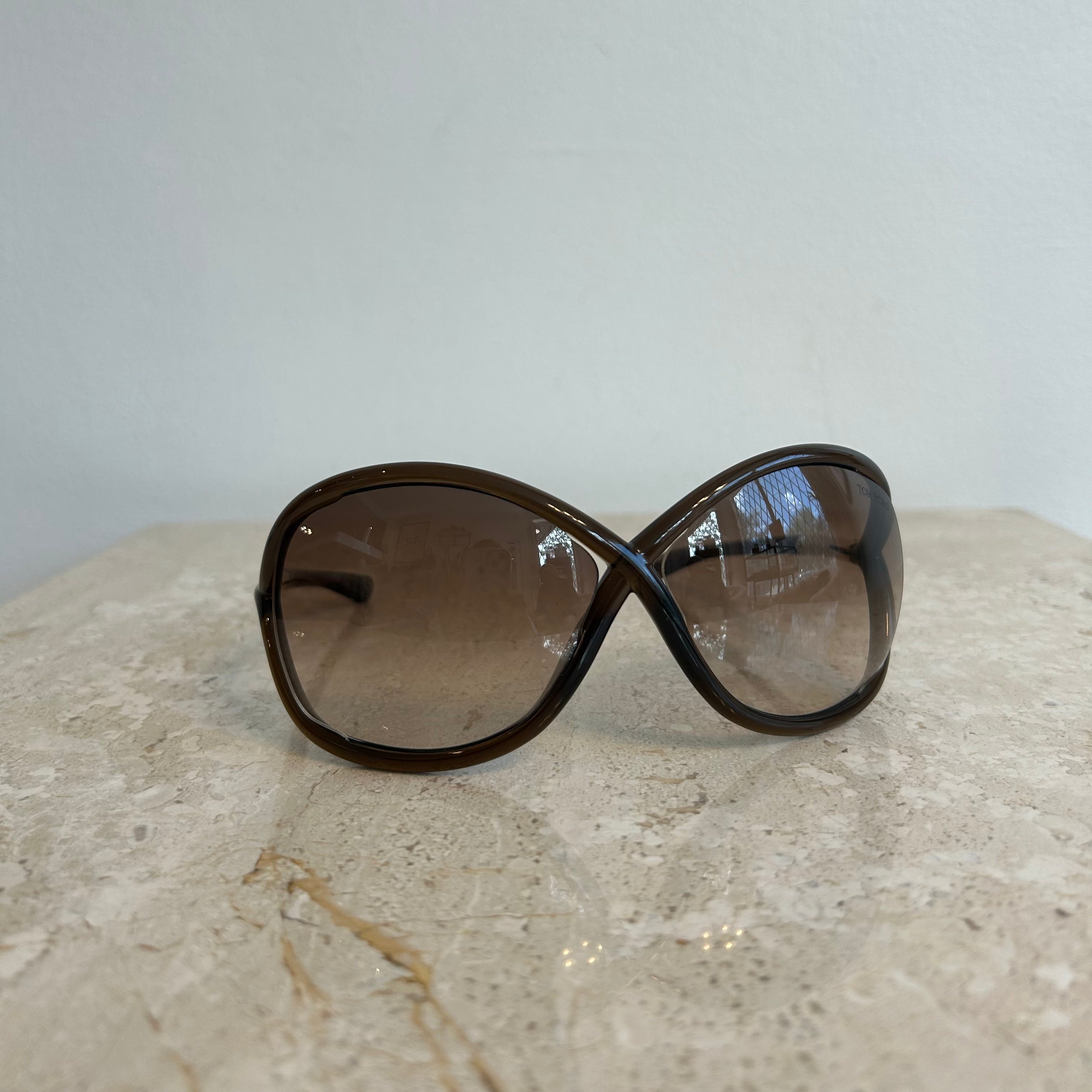 Pre-Owned TOM FORD Whitney Brown TF9 74F Sunglasses #2