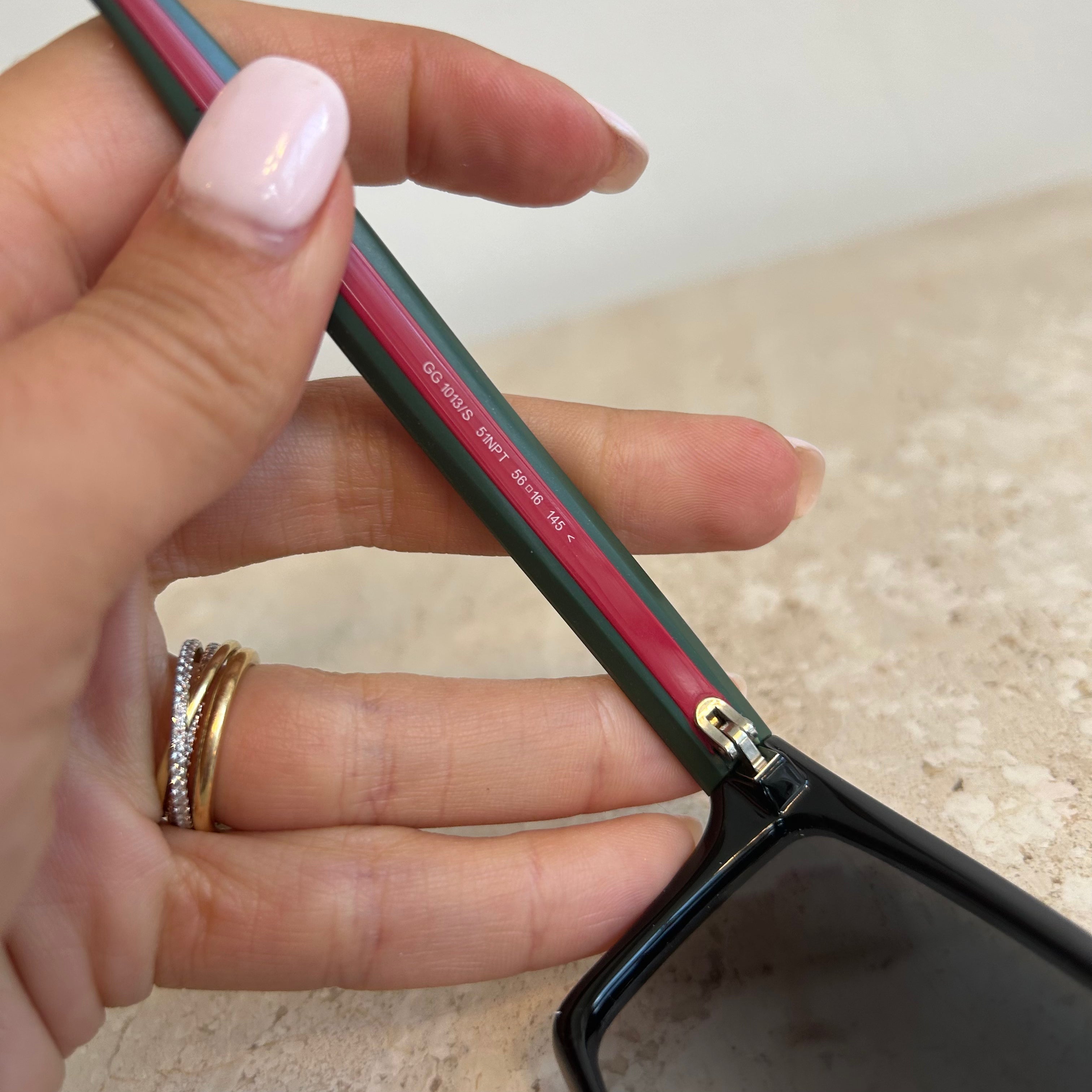 Pre-Owned GUCCI Web GG 1013/S 51N PT Sunglasses