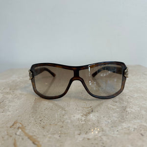 Pre-Owned GUCCI Brown Tortoise Shell Buckle Sunglasses-2590/S