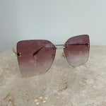 Pre-Owned ALEXANDER MCQUEEN AM0342S Violet/Gold Sunglasses